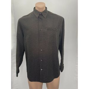 JBXR Long Sleeve Men's Medium Button Up Shirt Brown/purple Plaid
